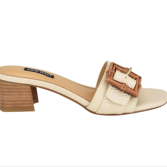 NWOT  Nine West Women's Garta Buckle Slide Sandals Size 9.5 - Picture 2 of 14